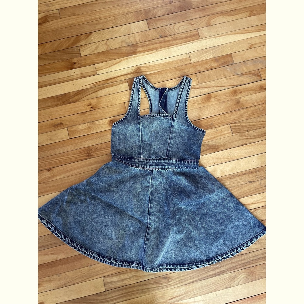 MINKPINK acid wash denim cutout mini dress